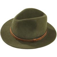 Men?s Packable Wool Fedora Hat, Green, Size Small, Wool Felt