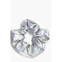 Metallic Holographic Scrunchie - silver