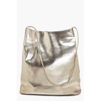 Metallic Duffle Cross Body - gold