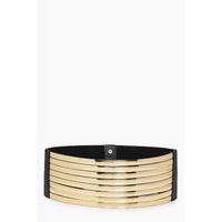 Metallic Layered Waist Belt - gold