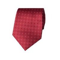 Men\'s Red & Navy Two Tone Dots Tie - 100% Silk