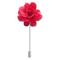 Men\'s Coral Silk Flower Lapel Pin