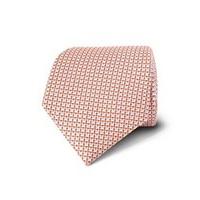 Men\'s Orange Semi Plain Tie 100% Silk