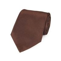 Men\'s Brown Ottoman Tie - 100% Silk