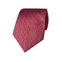 Men\'s Red Printed Ropes Tie - 100% Silk