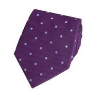 Men\'s Purple & Light Blue Texture Spot Tie - 100% Silk
