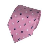 Men\'s Pink Two Tone Daisy Tie - 100% Silk
