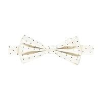 Men\'s Cream & Black Spot Bow Tie - 100% Silk