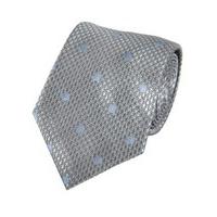 Men\'s Grey Polka Dot Tie - 100% Silk