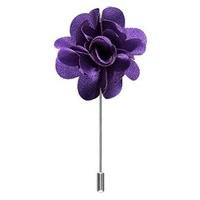 Men\'s Purple Silk Flower Lapel Pin