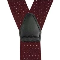 mens quality wine white pin dot braces