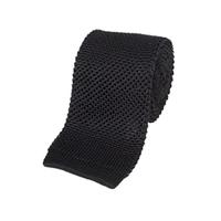 mens black silk knitted tie