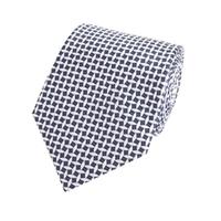 Men\'s Navy & White Lattice Tie - 100% Silk