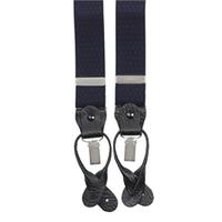 Men\'s Quality Navy & Red Pin Dot Braces