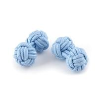 mens light blue silk knot