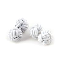 Men\'s White Silk Knot