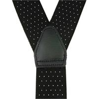 Men\'s Black & White Pin Dot Braces