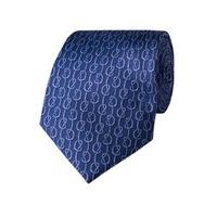 Men\'s Royal Blue Printed Ropes Tie - 100% Silk