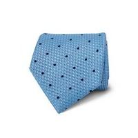 mens light blue navy dot textured tie 100 silk