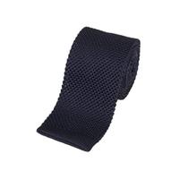 Men\'s Navy Silk Knitted Tie