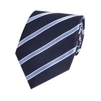 Men\'s Navy & Lt Blue College Stripe - 100% Silk Tie