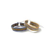 mens multi bright patterned fabric bracelets 2 pack multi