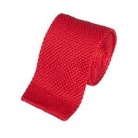 Men\'s Red Silk Knitted Tie