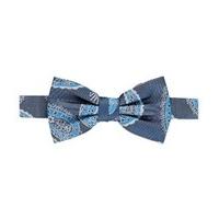 Men\'s Navy Big Paisley Bow Tie - 100% Silk