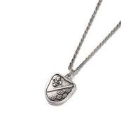 mens silver look legacy stamp pendant necklace silver
