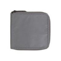 Mens Metallic Silver Reflective Zip Wallet, Metallic