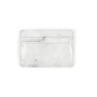 Mens Grey Marble White Card Holder, Grey