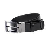 mens black textured reversible leather belt