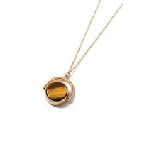 Mens GOLD Stone Spinning Necklace*, GOLD
