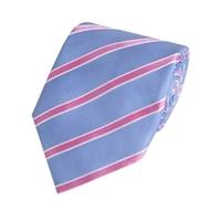 mens light blue light pink college stripe 100 silk tie