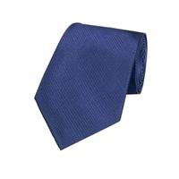 Men\'s Plain Navy Basket Weave 100% Silk Tie