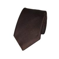 Men\'s Brown Fine Spot 100% Silk Slim Fashion Tie