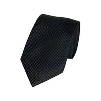 Men\'s Black Fine Spot 100% Silk Slim Fashion Tie