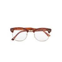 mens brown hindsight vintage half frame tortoiseshell glasses brown