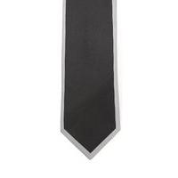 mens black contrast edge tie black