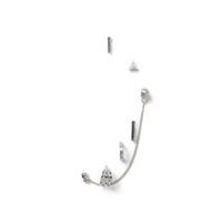 Mens Silver Look Chain Earrings Multipack*, SILVER