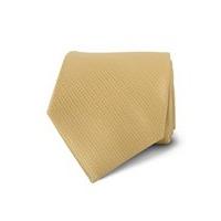 Men\'s Yellow Basket Weave 100% Silk Tie