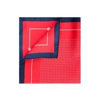 Men\'s Red & White Rope Spot Design Pocket Square - 100% Silk