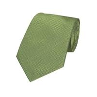 Men\'s Plain Green Basket Weave 100% Silk Tie
