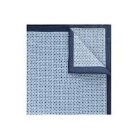 Men\'s Navy & White Dots Print Pocket Square - 100% Cotton