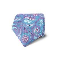 mens blue bold paisley tie 100 silk