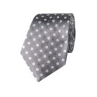 Men\'s Grey Two Tone Spots Tie - 100% Silk