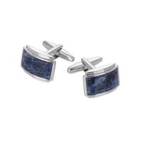 Men\'s Blue Sodalite Barrel Cufflink