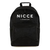 mens black nicce logo backpack black