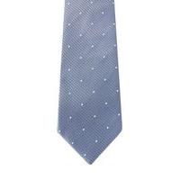 mens light blue polka dot tie blue