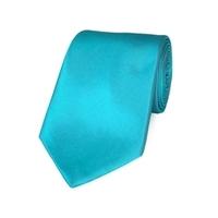 Men\'s Plain Turquoise Ottomon 100% Silk Tie